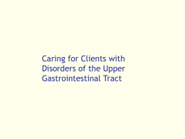 Caring for Clients with Disorders of the Upper