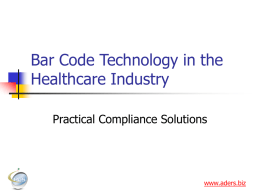 Selling Bar Code Technology to the Healthcare Market