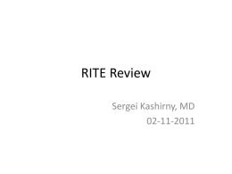 RITE Review - LSU Health Sciences Center
