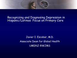 Recognizing and Diagnosing Depression in Hispanic/Latinos
