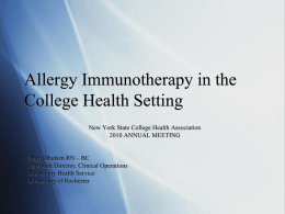 FR-7.02 Allergy Injections in College Health Setting
