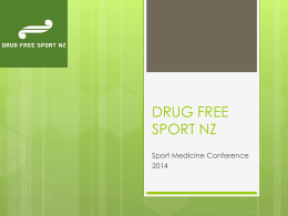 DRUG FREE SPORT NZ - Drugfree Sport NZ