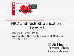 HRV and Risk Stratification: Post