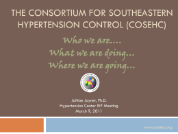 The Consortium for Southeastern Hypertension Control (COSEHC)