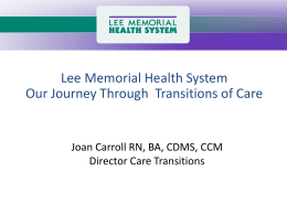 Our Journey to Improve Transitions of Care