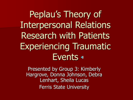 Peplau’s Theory of Interpersonal Relations Research with