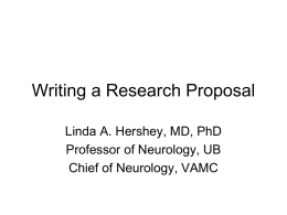Writing a Research Proposal - University at Buffalo School
