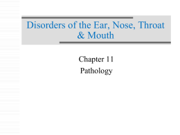 Ear Nose and Throat - Lectures