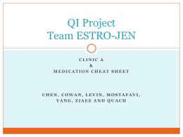 QI Project Team ESTRO-JEN