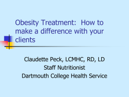 Update in Obesity Treatment - Colby