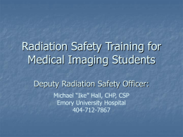 Radiation Safety Training for Radiologic Technologists
