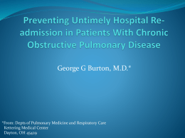 Preventing Untimely Hospital Re-admission in Patients With