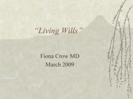 Living Wills / Health Care Directives