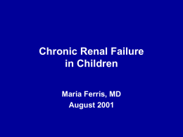 Chronic Renal Failure in Children
