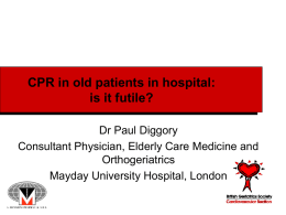 CPR in old patients in hospital: is it futile?
