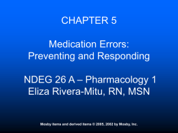 Pharmacology and the Nursing Process, 4th ed. Lilley