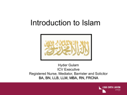 The Muslim Patient - Australian College of Nursing