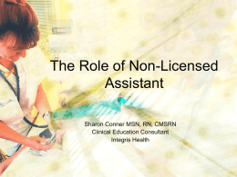 Role of the Nurse Assistant