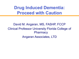 Drug Induced Dementia