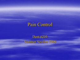 Pain Control - University of Minnesota