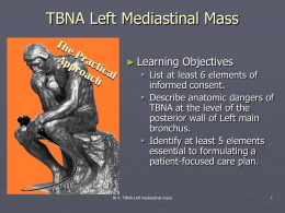 TBNA Left mediastinal mass - Bronchoscopy International