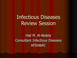 Infectious Diseases Review Session