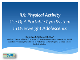 Portable gym system in overweight adolescents in pediatric