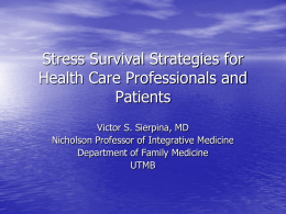 Stress Survival Strategies for the Emergency Department