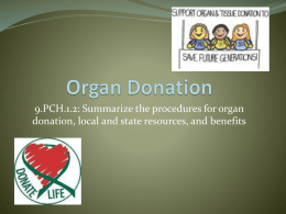 Organ Donation - Physical education