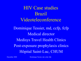 HIV Case studies Brazil Videoteleconference