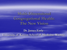 Multi-Dimensional Congregational Health: The New Vision