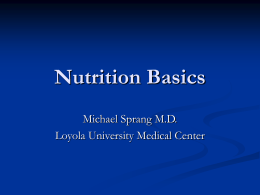 Nutrition Basics - Loyola University Chicago