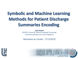 Symbolic Classification Methods for Patient Discharge