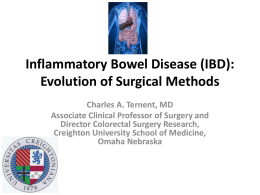 Surgical Treament for Inflammatory Bowel Disease Over the Ages