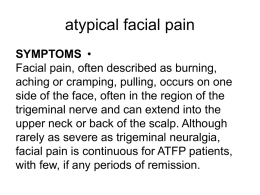 Atypical facial pain - University of Palestine