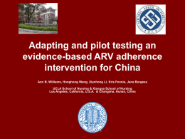 Adapting an evidence-based adherence intervention to China