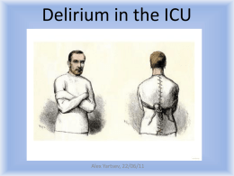 Delirium in the ICU - Deranged Physiology