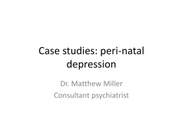 Case studies: depression