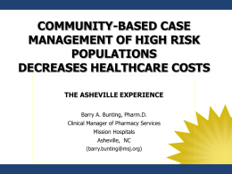 THE ASHEVILLE PROJECT - Canadian Healthcare Network