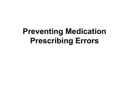 Misinterpreted Physician’s Prescriptions