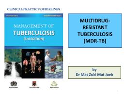 CPG on TB: Prevention