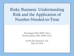 Risky Business: Understanding Risk and the Application of