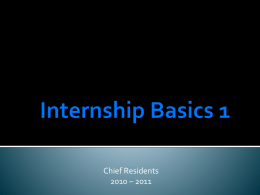 Intern Basics 1