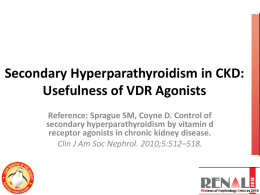 Secondary Hyperparathyroidism in CKD: Usefulness of VDR