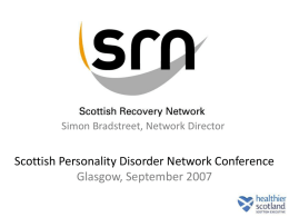Recovery in Scotland - Scottish Personality Disorder