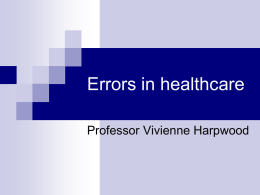 Errors in healthcare