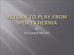 Return to Play from Sports Hernia
