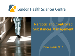 Narcotic and Controlled Substances Management