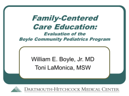 Family-Centered Care Education: Evaluation of the Boyle