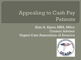 Appealing to Cash Pay Patients